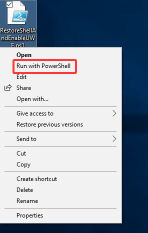 右键脚本选择 Run with PowerShell